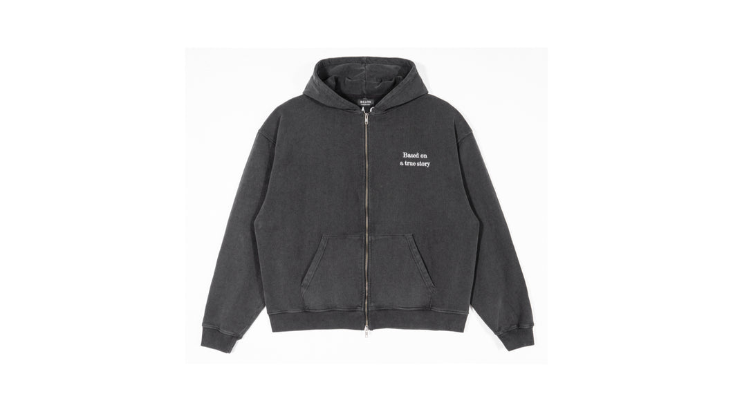 BOATS ZIP HOODIE - VINTAGE GREY